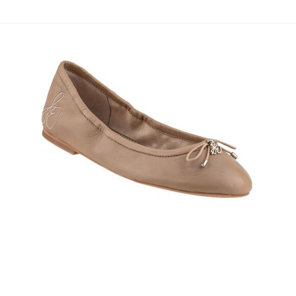 EUC Sam Edelman Felicia Round Toe Slip‎ On Leather Tan Ballet Flats - Picture 4 of 16